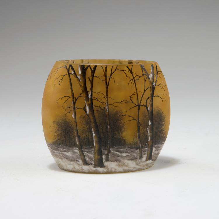 Hauptbild zu Objekt, 'Arbres en hiver' vase, c1910, Daum Fr&egrave;res, Nancy, 120 48