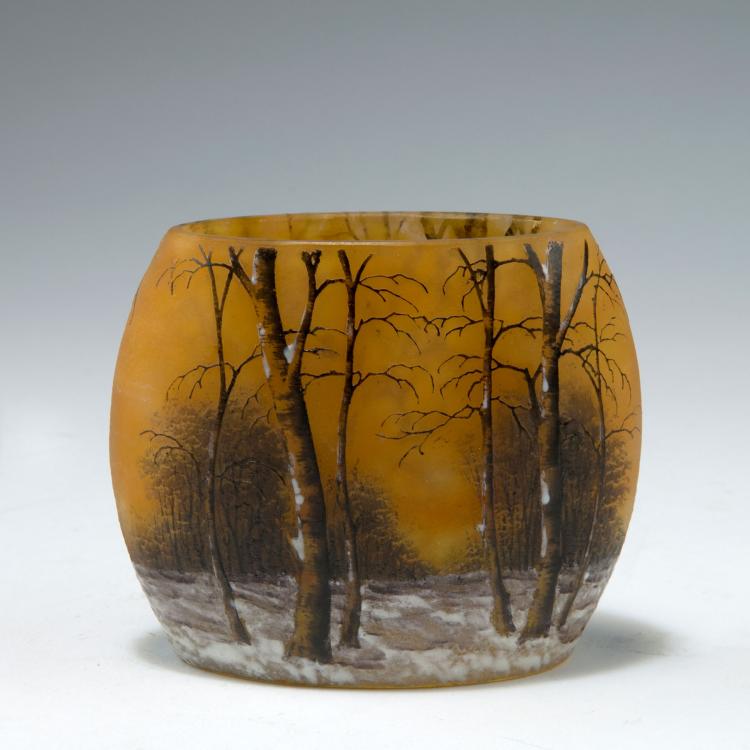 Bild 1 zu Objekt, 'Arbres en hiver' vase, c1910, Daum Fr&egrave;res, Nancy, 120 48