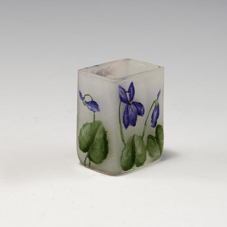 Hauptbild zu Objekt, Miniature 'Violettes' vase, c1910, Daum Fr&egrave;res, Nancy, 120 73