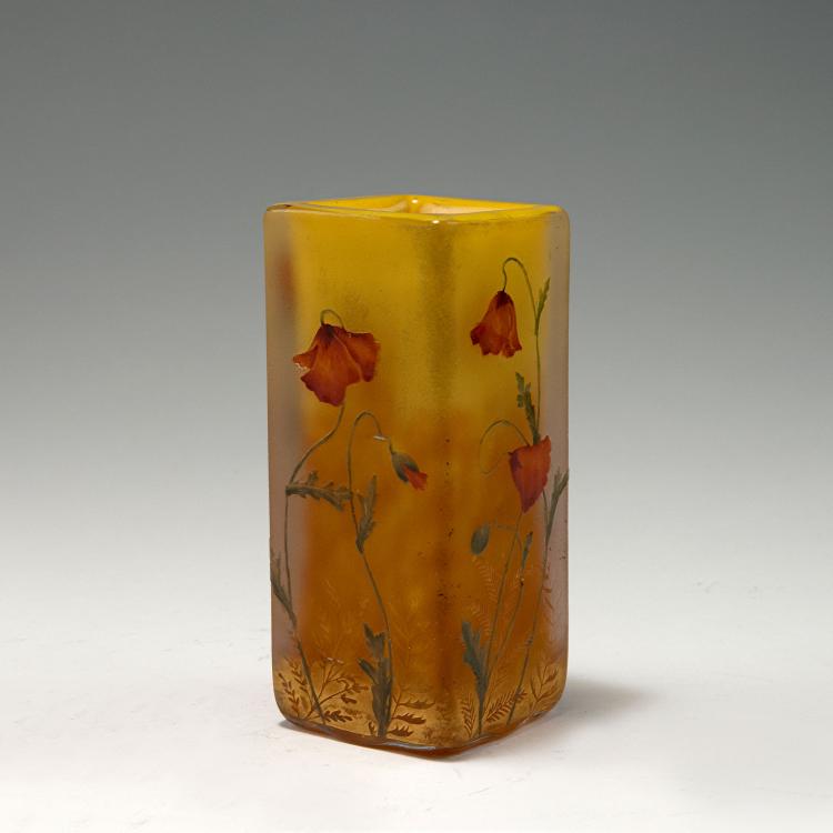 Bild 1 zu Objekt, 'Coquelicots' vase, c1900, Daum Fr&egrave;res, Nancy, 120 28