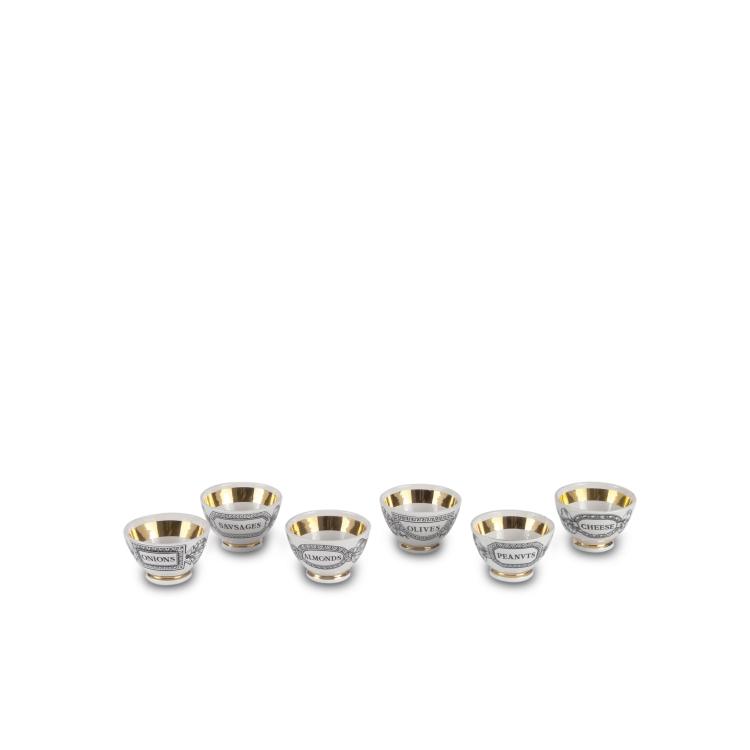 Hauptbild zu Objekt, Six appetizer bowls, 1950s , Fornasetti, Piero, Mailand, 119C 116