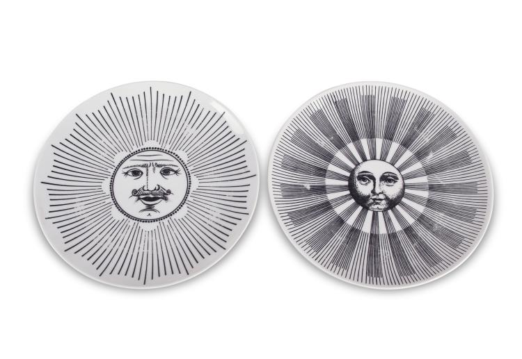 Hauptbild zu Objekt, Two 'Soli e Lune' plates, 1950s , Piero Fornasetti, Fornasetti, Mailand, 119C 137