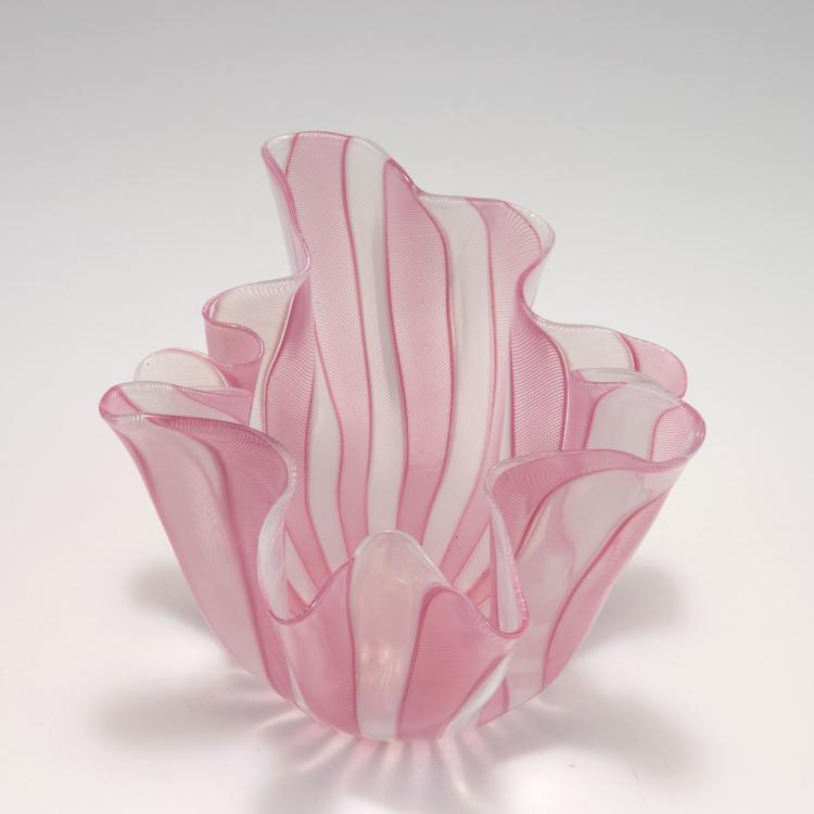 Bild 1 zu Objekt, 'Fazzoletto reticello' vase, c1950, Fulvio Bianconi, Venini & C., Murano, 119B 66