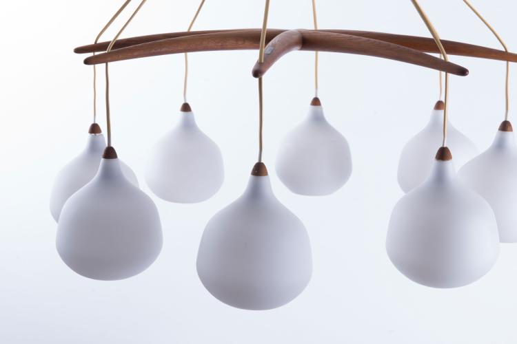 Bild 1 zu Objekt, '525' ceiling light, c1955, Uno Kristiansson, Luxus, Vittsj&ouml;, 119A 31