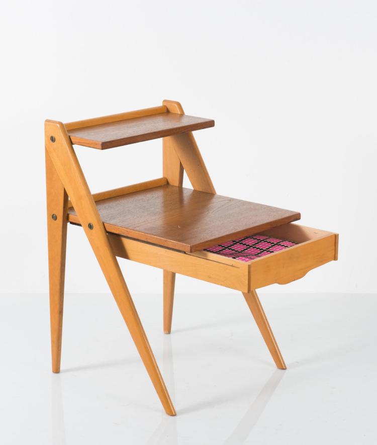 Bild 2 zu Objekt, Two bedside tables, c1955, Yngve Ekstr&ouml;m, ESE M&oslash;bler, D&auml;nemark, 119A 25
