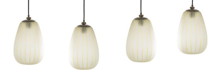 Hauptbild zu Objekt, Four 'Diana' ceiling lights, c1954, Wilhelm Wagenfeld, Peill & Putzler, D&uuml;ren, 119C 69