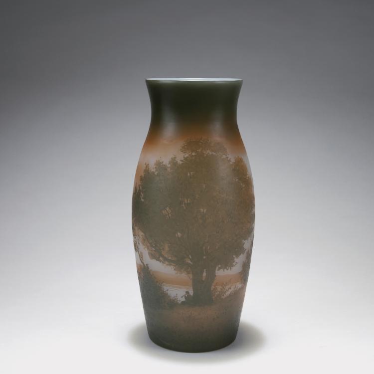 Hauptbild zu Objekt, 'Paysage, sc&egrave;ne pastorale' vase, c1915, Nicolas, Paul, Nancy; D'Argental, 120 315