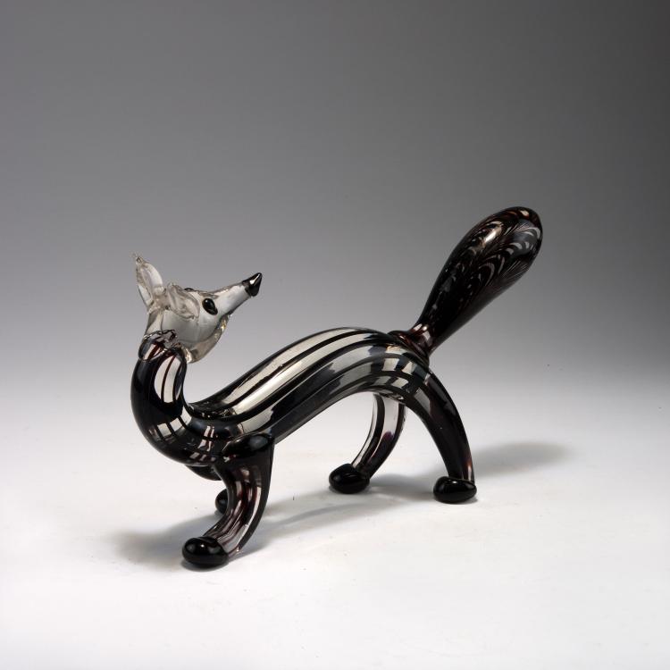 Bild 1 zu Objekt, 'Volpe', c1929, Ercole Barovier, Murano-Milano, Cristalleria, Murano, 119B 13