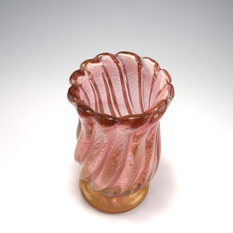 Bild 1 zu Objekt, 'Cordonato oro' vase, 1950, Ercole Barovier, Barovier & Toso, Murano, 119B 126