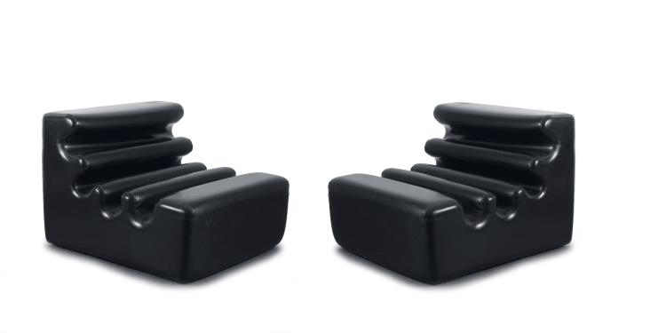 Hauptbild zu Objekt, Two 'Karelia' easy chairs, 1966, Liisi Beckmann, Zanotta, Nova Milanese, 119A 56