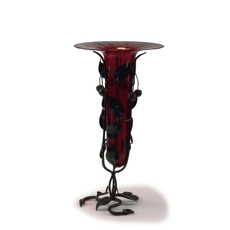 Hauptbild zu Objekt, Vase mit Eisenmontierung, 1920er Jahre, Murano, 119B 7