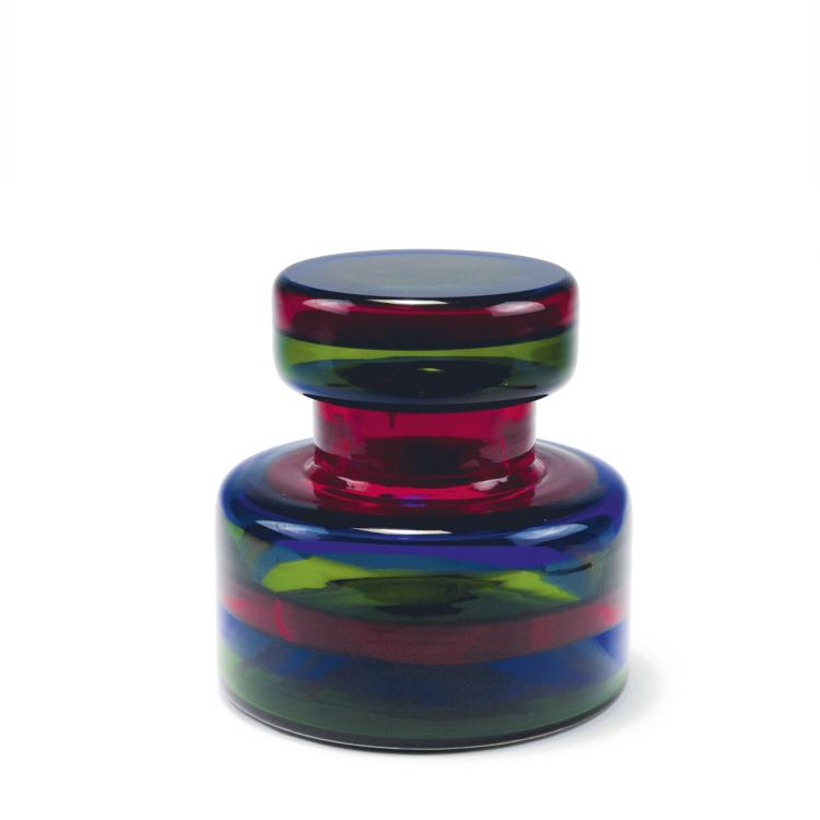 Hauptbild zu Objekt, 'A fasce' bottle with stopper, c1960, Gino Mazzega, Mazzega, I.V.R., Murano, 119B 160