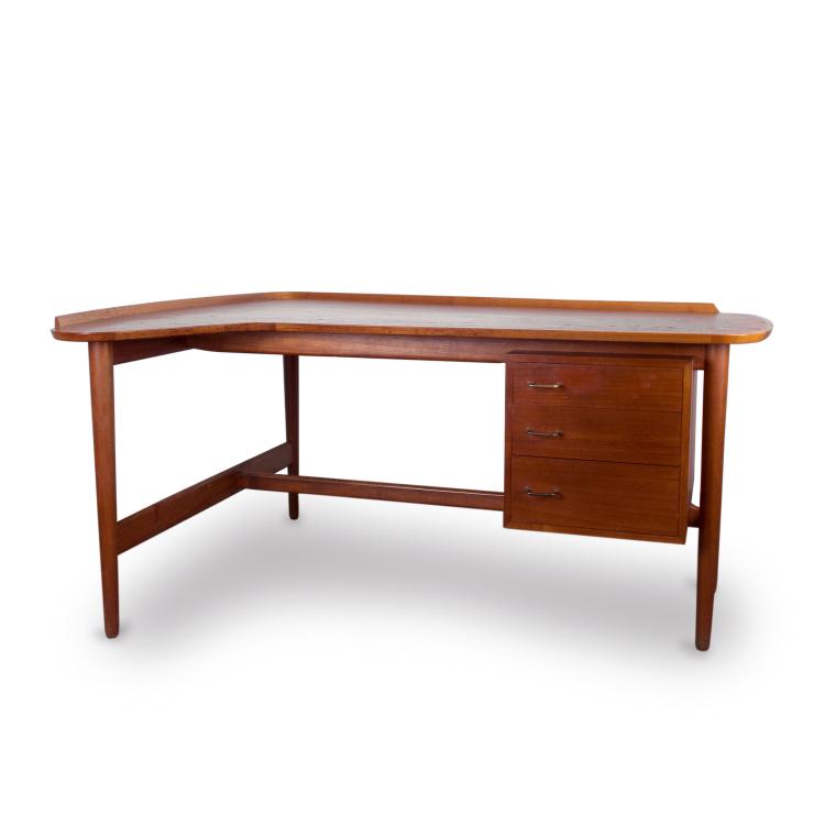 Hauptbild zu Objekt, Schreibtisch 'B085'', um 1955, Arne Vodder, Bovirke, Kopenhagen, 119A 177