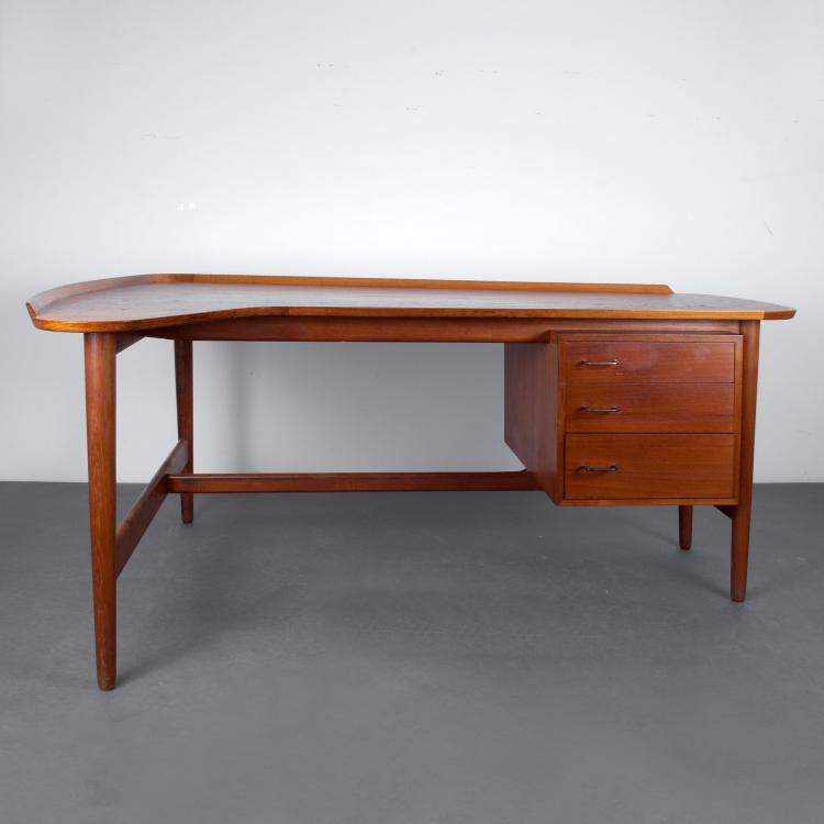 Bild 1 zu Objekt, Schreibtisch 'B085'', um 1955, Arne Vodder, Bovirke, Kopenhagen, 119A 177