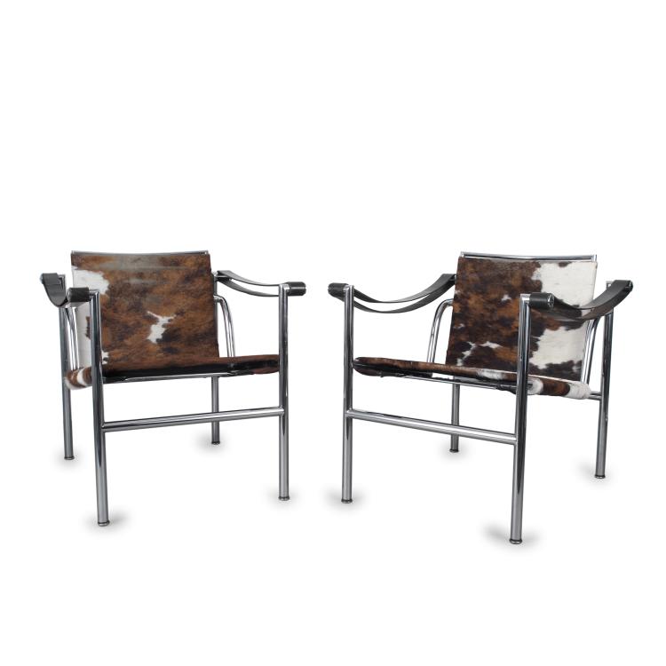 Hauptbild zu Objekt, Zwei Armlehnsessel 'LC 1', 1928, Cassina, Mailand, 119C 27