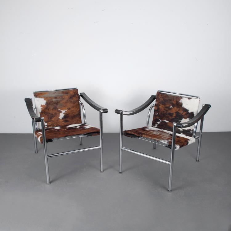 Bild 1 zu Objekt, Zwei Armlehnsessel 'LC 1', 1928, Cassina, Mailand, 119C 27