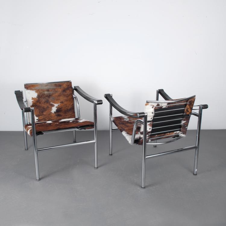 Bild 2 zu Objekt, Zwei Armlehnsessel 'LC 1', 1928, Cassina, Mailand, 119C 27
