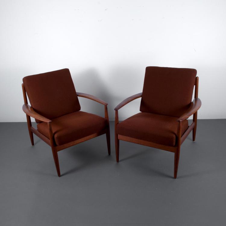 Bild 1 zu Objekt, Two '128' easy chairs, c1963, Grete Jalk, France & Daverkosen, Kopenhagen, 119A 236