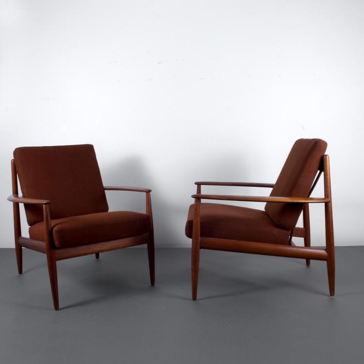 Bild 2 zu Objekt, Two '128' easy chairs, c1963, Grete Jalk, France & Daverkosen, Kopenhagen, 119A 236