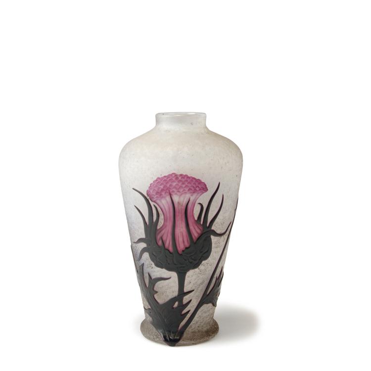 Hauptbild zu Objekt, 'Chardons rouges' vase,1896, Antonin Daum, Daum Fr&egrave;res, Nancy, 120 16