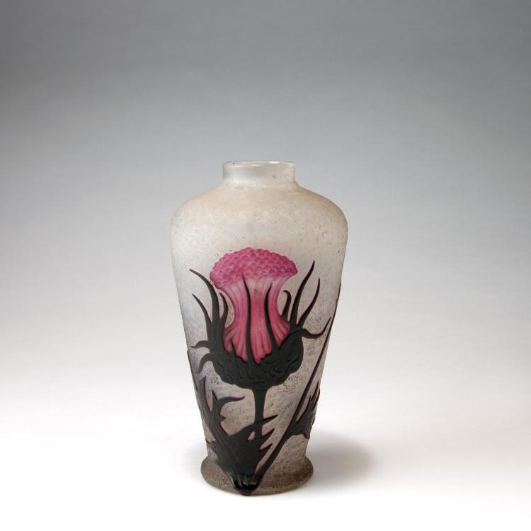 Bild 4 zu Objekt, 'Chardons rouges' vase,1896, Antonin Daum, Daum Fr&egrave;res, Nancy, 120 16