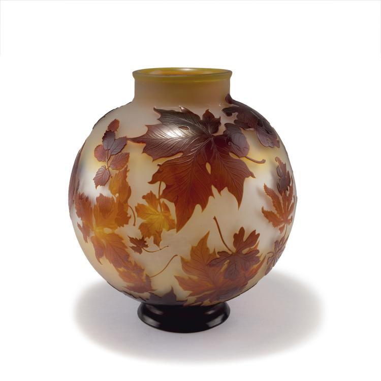 Hauptbild zu Objekt, 'Feuillage d'automne' vase, 1920s, Gall&eacute;, Emile, Nancy, 120 257