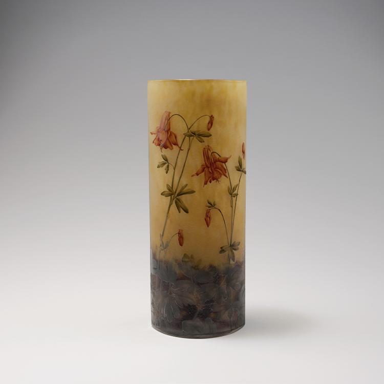 Hauptbild zu Objekt, 'Ancolies' vase, c1910, Daum Fr&egrave;res, Nancy, 120 70