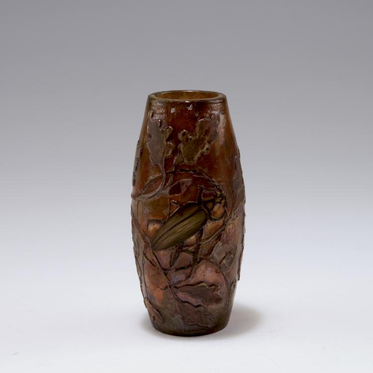 Hauptbild zu Objekt, 'Ch&ecirc;ne et capricorne du ch&ecirc;ne' vase, 1900-10, Muller Fr&egrave;res, Croismare, 120 300