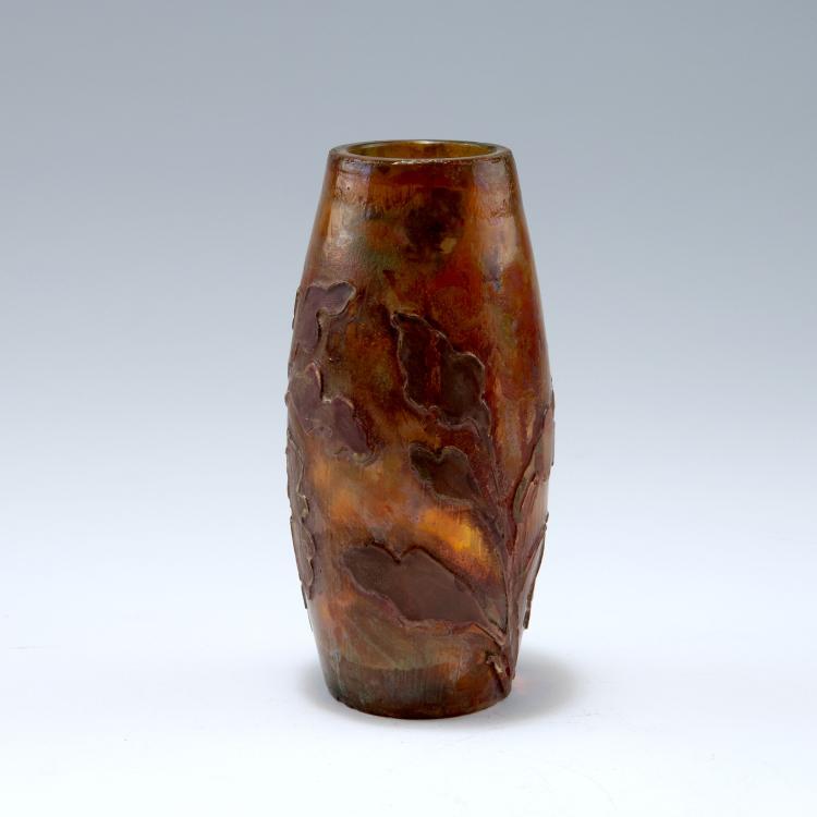 Bild 1 zu Objekt, 'Ch&ecirc;ne et capricorne du ch&ecirc;ne' vase, 1900-10, Muller Fr&egrave;res, Croismare, 120 300