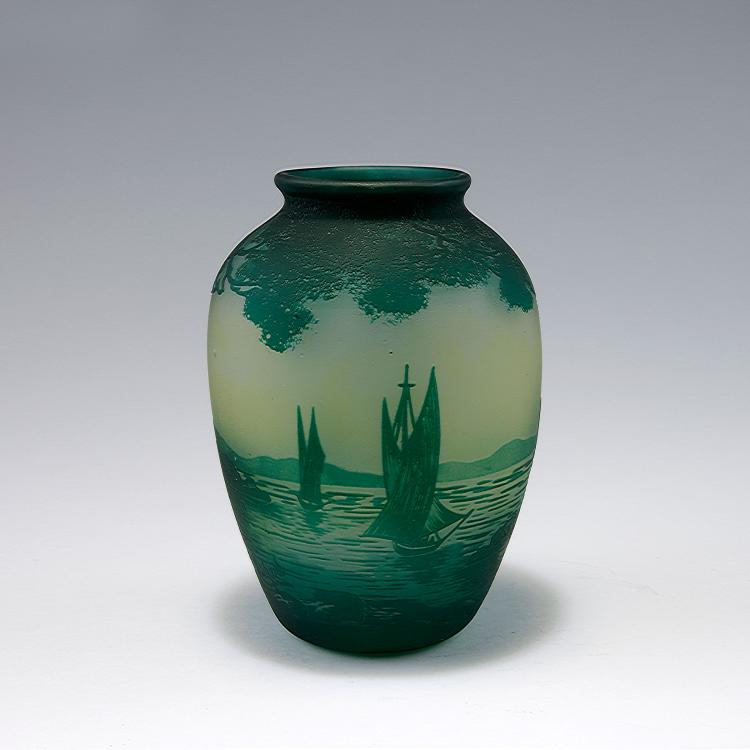 Bild 1 zu Objekt, Vase with coastal landscape, c1925, L&ouml;tz Wwe., Klosterm&uuml;hle, 120 421