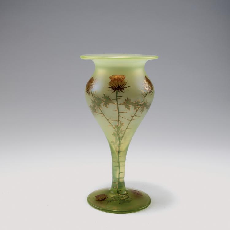 Hauptbild zu Objekt, Goblet with thistles, c1900, Heckert, Fritz, Petersdorf (zugeschrieben), 120 360