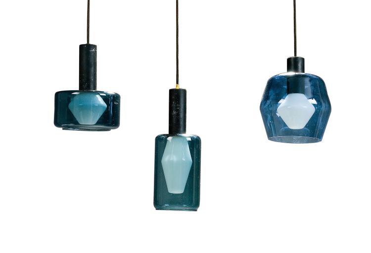 Hauptbild zu Objekt, Drei Deckenlampen 'K2-138, K2-139, K2-141', 1960, Tapio Wirkkala, Idman Oy, Helsinki, 119A 35