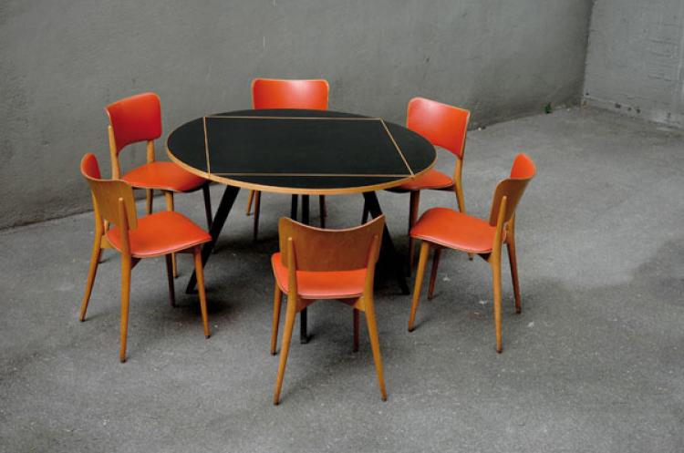 Bild 5 zu Objekt, 'Rectangular/round table, 1949, Max Bill, Horgen-Glarus, Glarus; Wohnbedarf Z&uuml;rich / Basel., 119C 248