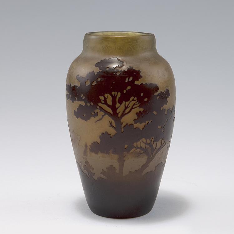 Hauptbild zu Objekt, 'Paysage lacustre' vase, 1906-14, Gall&eacute;, Emile, Nancy, 120 203