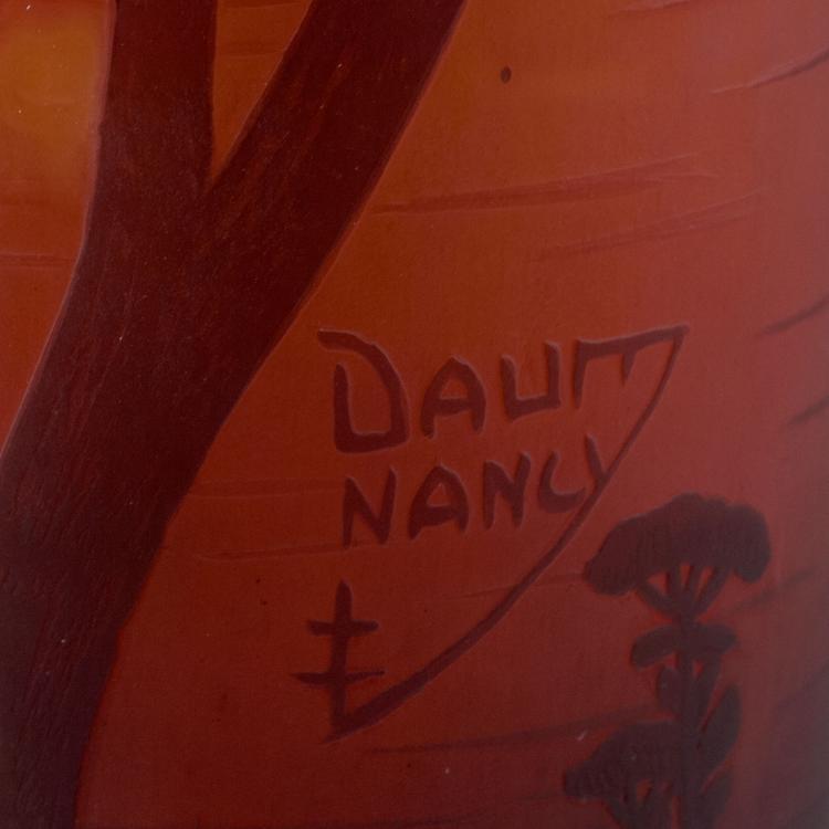 Bild 2 zu Objekt, Tall 'Paysage lacustre' vase, c1910, Daum Fr&egrave;res, Nancy, 120 76