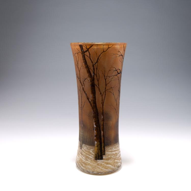 Bild 1 zu Objekt, Vase 'Cr&eacute;puscule neige' or 'Paysage hiver', c1906, Daum Fr&egrave;res, Nancy, 120 44