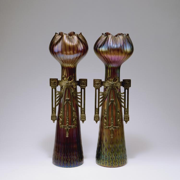 Hauptbild zu Objekt, Two vases with metal mouting, c1905, Otto Wagner, Kralik, Wilhelm, Eleonorenhain, 120 384