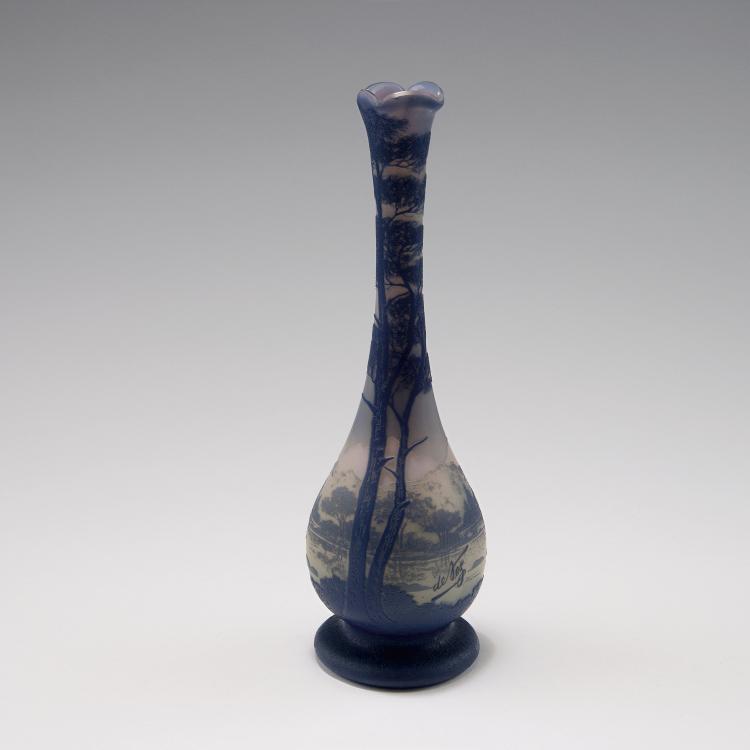 Hauptbild zu Objekt, Soliflor with mountain lake, c1915-20, Pantin, Cristallerie de; Tutr&eacute; de Varreux, Camille, 120 322