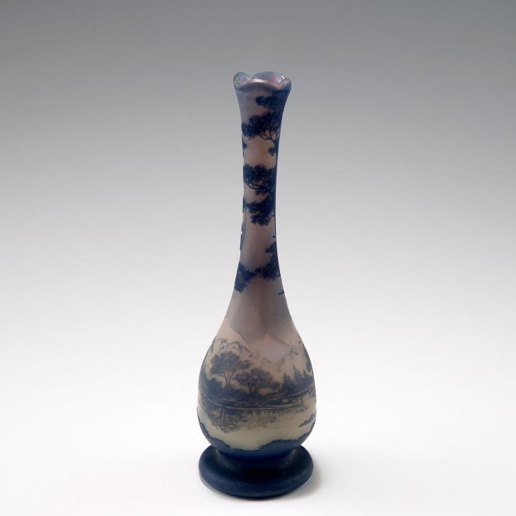 Bild 1 zu Objekt, Soliflor with mountain lake, c1915-20, Pantin, Cristallerie de; Tutr&eacute; de Varreux, Camille, 120 322