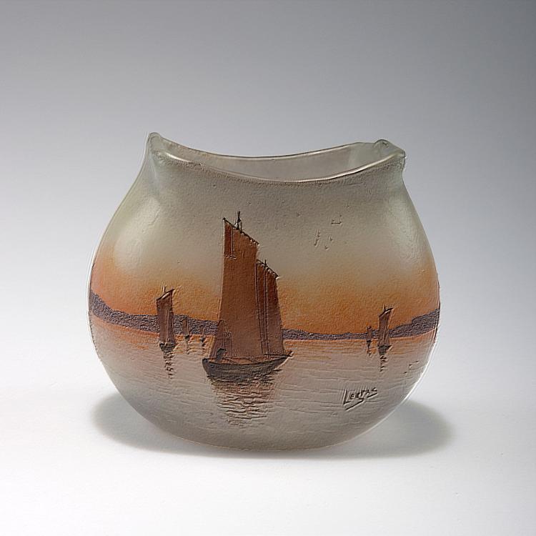 Bild 1 zu Objekt, Vase with sailboats, c1910, Legras & Cie., Saint-Denis, 120 294