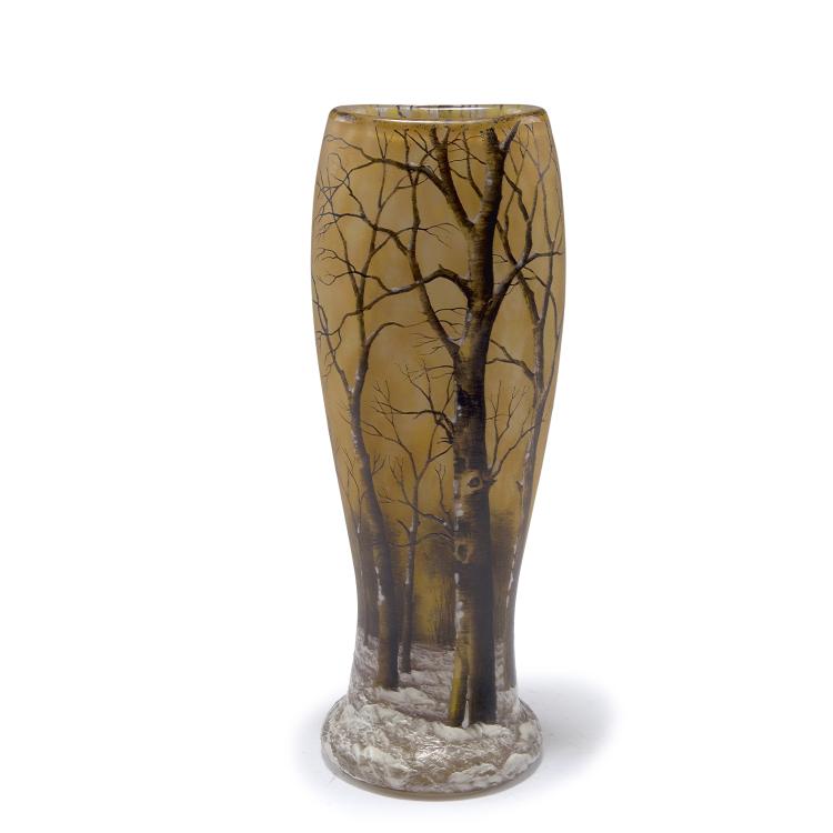 Hauptbild zu Objekt, 'Paysage d'hiver' vase, c1910, Daum Fr&egrave;res, Nancy, 120 45