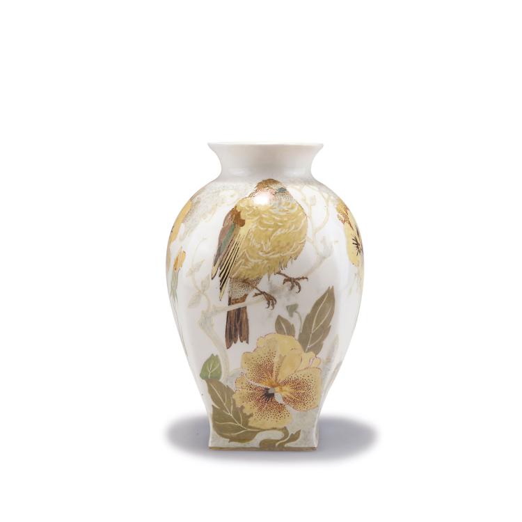 Hauptbild zu Objekt, Vase with sparrow, 1906, Samuel Schellink, Rozenburg, Den Haag, 120 635