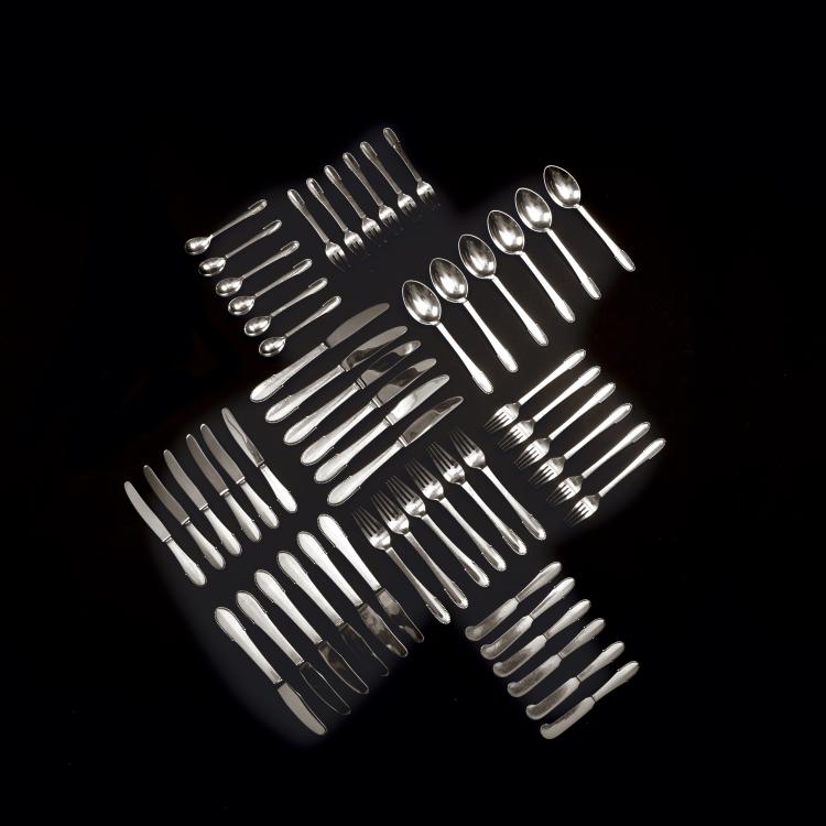 Hauptbild zu Objekt, 'Beaded' flatware, 1916, Georg Jensen, Jensen, Georg, Kopenhagen, 120 770