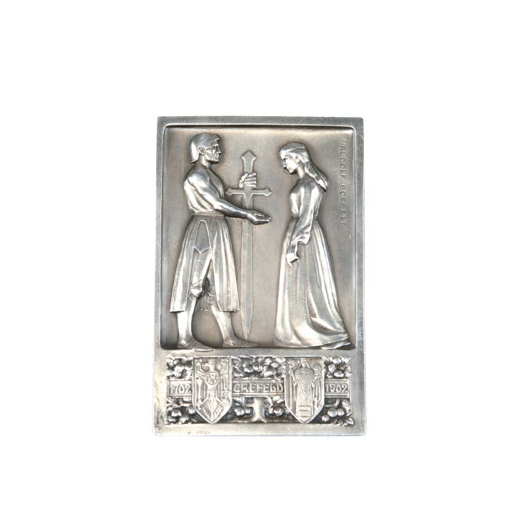 Hauptbild zu Objekt, 'Krefeld' commemorative plaque, 1902, Rudolf Bosselt, 120 431