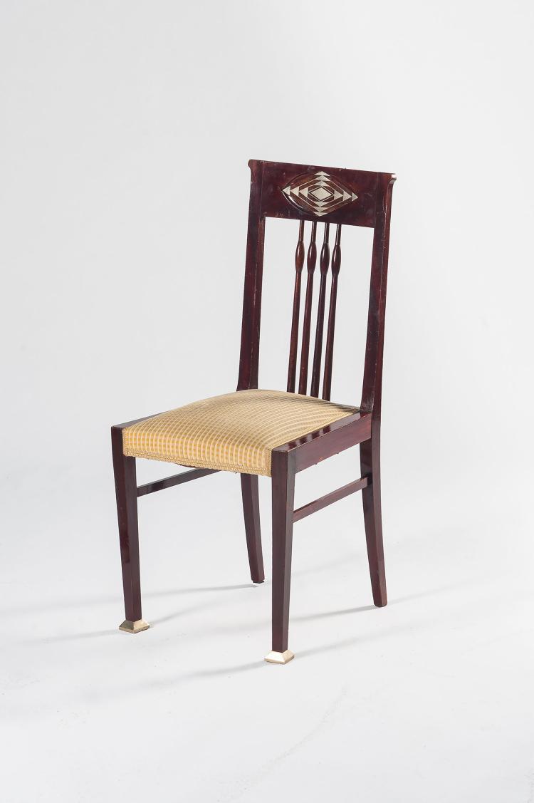 Hauptbild zu Objekt, Salon chair, c1905, Hans Christiansen, Sch&auml;fer, Ludwig, Mainz (zugeschrieben), 120 849