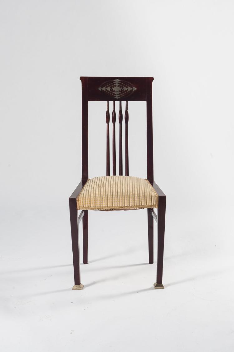 Bild 1 zu Objekt, Salon chair, c1905, Hans Christiansen, Sch&auml;fer, Ludwig, Mainz (zugeschrieben), 120 849