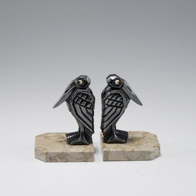 Hauptbild zu Objekt, Pair of 'Marabou' bookends, 1920s, Moreau, Henri, Paris, 120 731