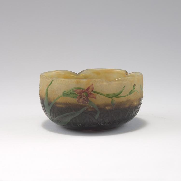 Bild 1 zu Objekt, 'Orchis et mouche' bowl, 1906, Henri Berg&eacute;, Daum Fr&egrave;res, Nancy, 120 46