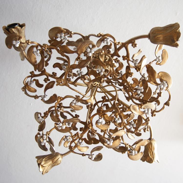 Hauptbild zu Objekt, 'Mistle-toe' ceiling light, c1900, Frankreich, 120 701
