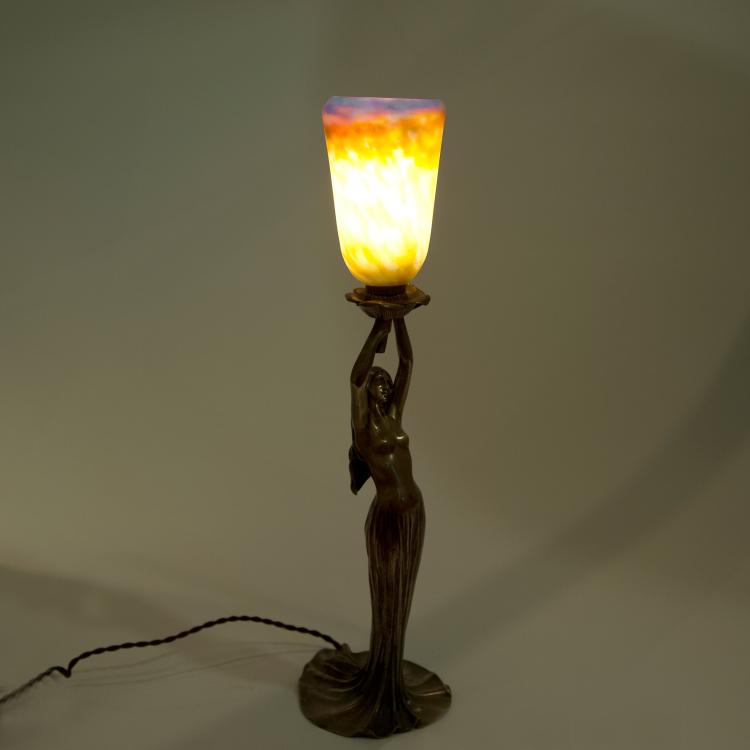 Bild 1 zu Objekt, Table light,  1920s, Fermin Bate, Muller Fr&egrave;res, Lun&eacute;ville, 120 309